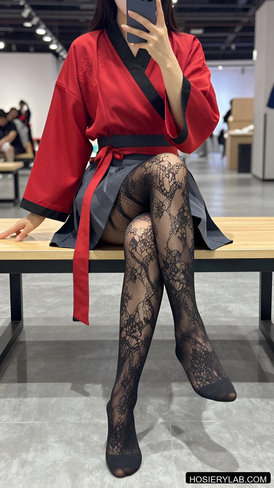floral lace 5D 纯黑 连裤袜 视觉参考